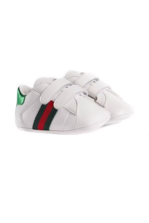 sneakers in pelle bianco GUCCI KIDS | 500852BKPT09070